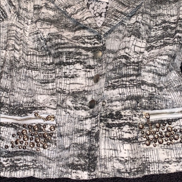 ALBERTO MAKALI EMBELLISHED BLAZER JACKET - Picture 12 of 13